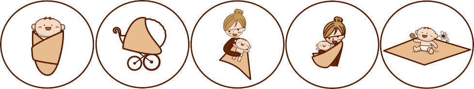 Velká plena ORGANIC, Stříbrný koník, 120x120cm