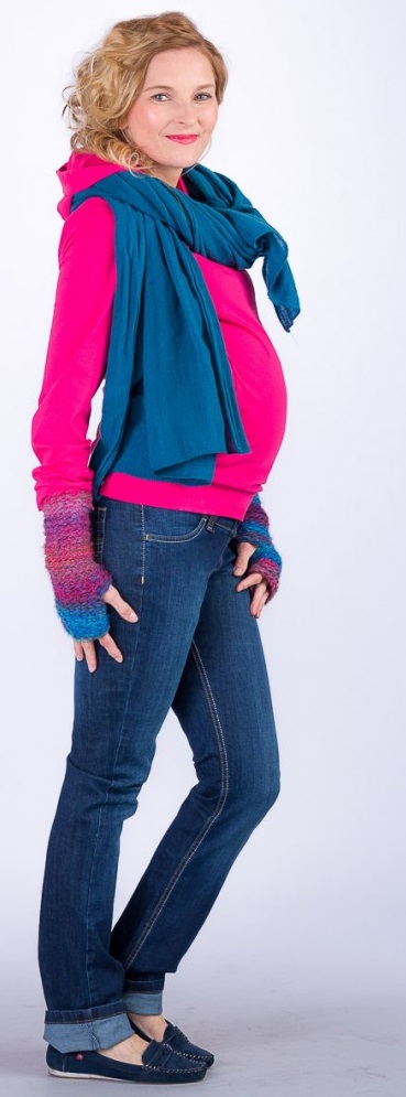 Těhotenské džíny VENEZIA NAVY