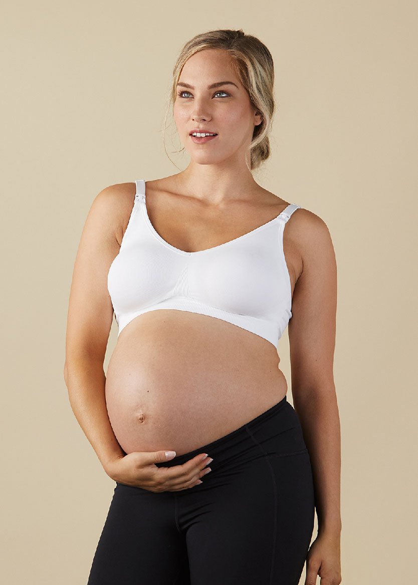 Těhotenská a kojicí podprsenka BRAVADO SILK 2v1, bílá
