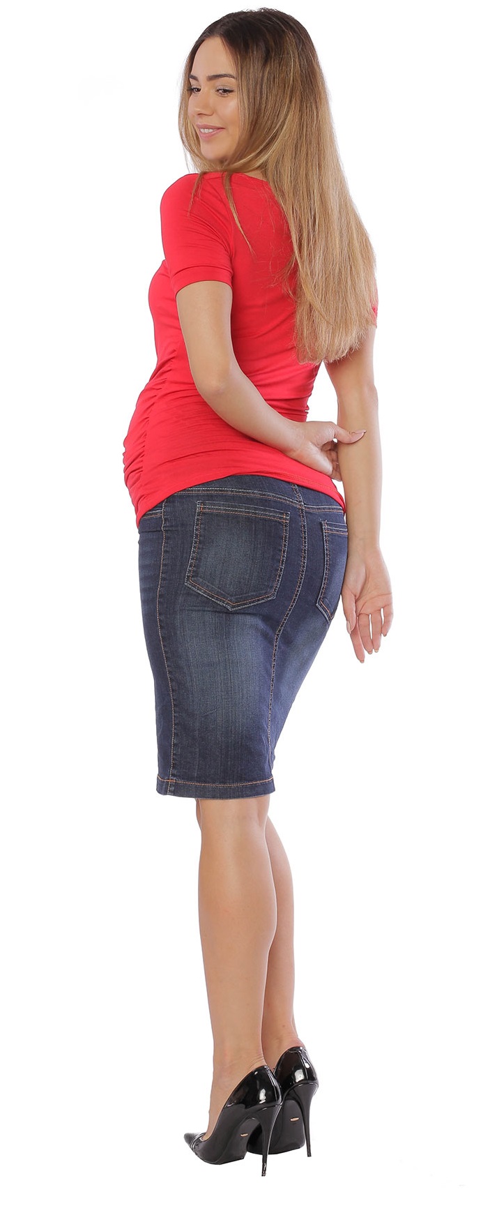 Těhotenská džínová sukně CLARA