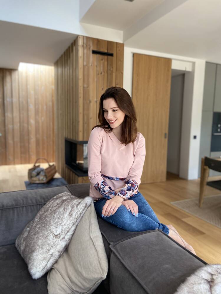 Těhotenská a kojicí tunika/mikina FIBI