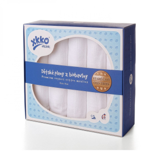 Látkové pleny ORGANIC bílé, 5 ks