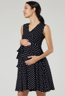 Těhotenské a kojicí šaty BLACK DOTS
