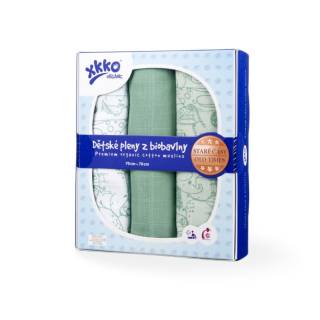 Látkové pleny XKKO ORGANIC, safari zelené