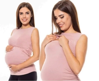 Těhotenské a kojicí tílko PINK